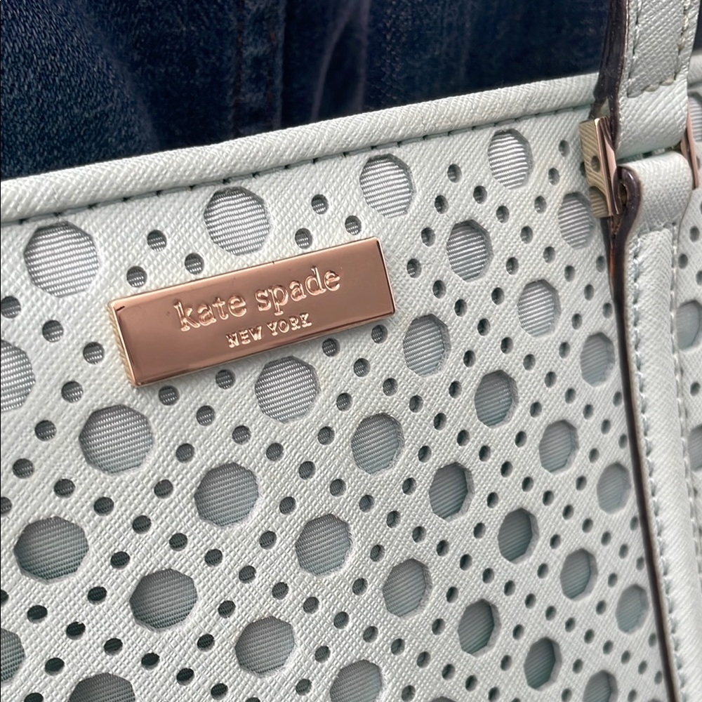 Kate Spade Pastel Aqua Blue Convertible Handbag - Picture 5 of 17